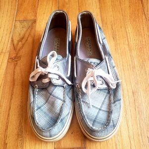 Blue & Silver Sperry Womens Shoes